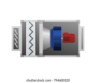 Ventilator vector illustration. HVAC industry.