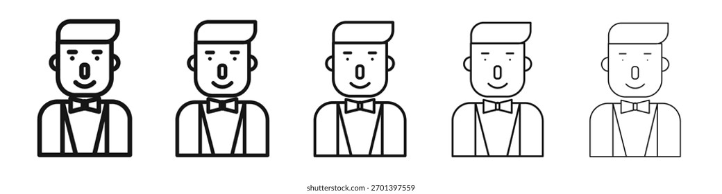 Ventriloquista diseño de iconos, logotipo, App, interfaz de usuario. Ilustración vectorial, EPS