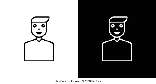 Iconos ventrílocuos. iconos vectoriales de dibujo de línea