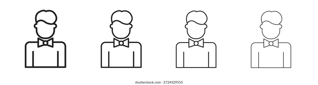 Iconos ventriloquistas para el concepto móvil y el color del Diseño web editables