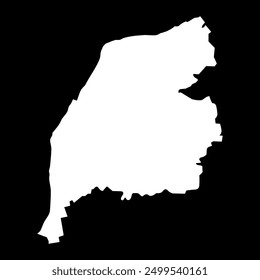 Mapa del distrito de Ventspils, división administrativa de Letonia. Ilustración vectorial.