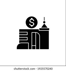 Venture builder glyph icon. Successfully producing new companies, helps grow and succeed. Profitable investment. Business concept.Filled flat sign. Isolated silhouette vector illustration