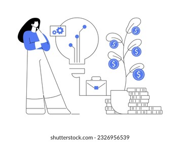 Venture capital abstract concept vector illustration. Private equity financing idea, corporate business help, startup funding, raising money, support for emerging companies abstract metaphor.