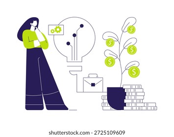 Venture capital abstract concept vector illustration. Private equity financing idea, corporate business help, startup funding, raising money, support for emerging companies abstract metaphor.