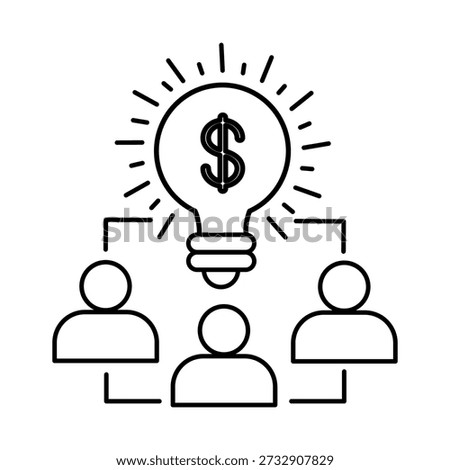 Venture Capital Business Idea Vector editable stroke icon