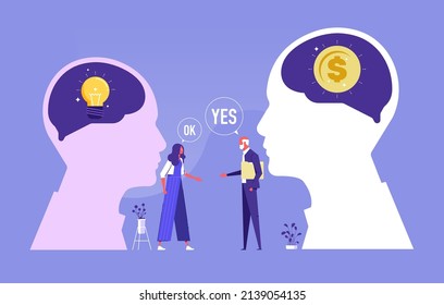 Venture Capital Or Financial Support For Startup And Entrepreneur Company, Make Money Idea Or Idea Pitching For Fund Raising, Changing Idea For Money Concept