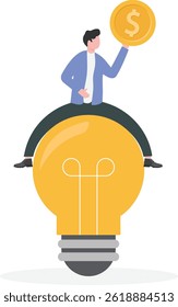 Capital de risco ou apoio financeiro para start-ups e empresas empreendedoras, fazer ideia de dinheiro ou ideias para o conceito de captação de fundos,


