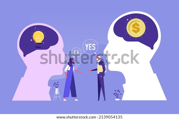 Venture capital or financial support
for startup and entrepreneur company, make money idea or idea
pitching for fund raising, changing idea for money
concept