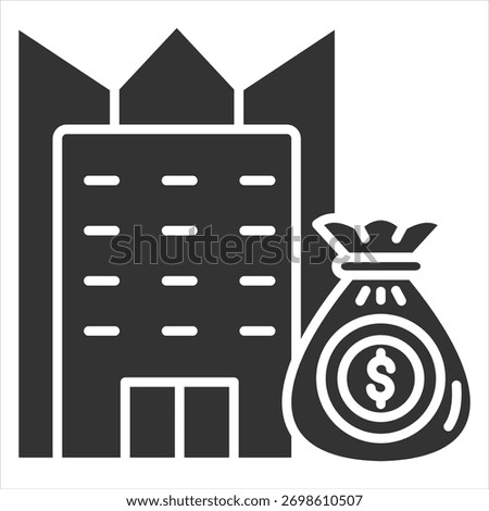 Venture Capital Glyph Icon Vector Illustration