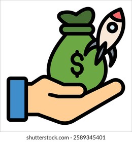 Venture Capital Icon Element For Design
