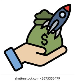 Elemento de icono de capital de riesgo para diseño