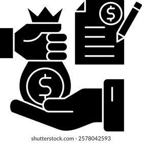 Venture Capital Icon Glyph Vector Illustration