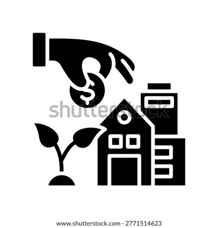 Venture Capital Icon Glyph Vector Illustration