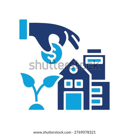 Venture Capital Icon Mixed Vector Illustration