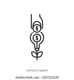 Venture Capital Icon. Outline Style Icon Design Isolated On White Background