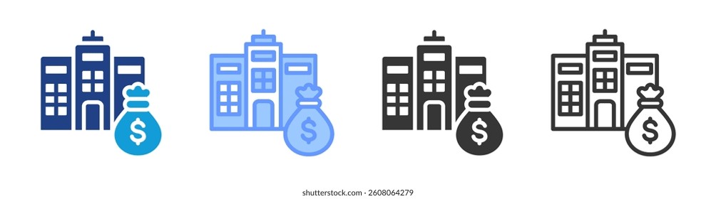 Venture Capital icon set multiple style collection