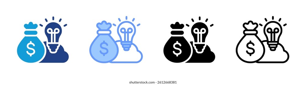 Venture Capital icon set multiple style collection