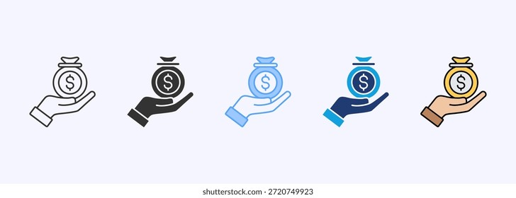 Venture Capital Icon Set Multistyle Varios elementos de Colección para el diseño