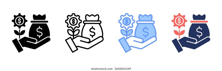 Venture Capital icon sheet multiple style collection