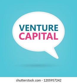 venture capital on a speech bubble- vector illustration