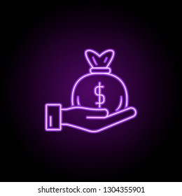venture capital outline icon. Elements of Banking & Finance in neon style icons. Simple icon for websites, web design, mobile app, info graphics