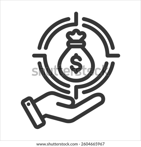 Venture Capital Outline Icon Vector Illustration