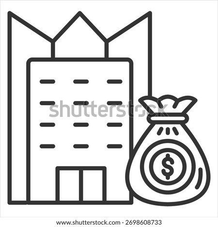 Venture Capital Outline Icon Vector Illustration
