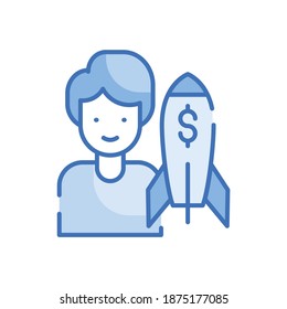  Venture Capital Vector Style illustration. Business and Finance Filled Outline Icon. EPS 10 File