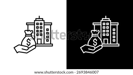 Venture Capital White Icon Set Design
