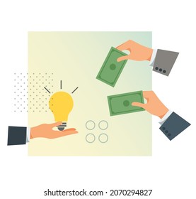 Inversión Venture Capitalist en Idea Creativa - Ilustración como archivo EPS 10