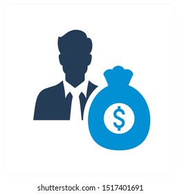 venture capitalist and other icon concept