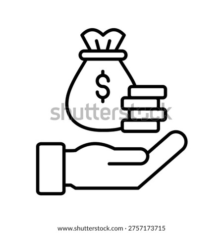 Venture Fund Outline Icon Vector Illustration