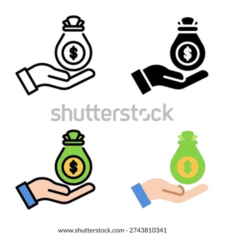 Venture icon collection of various styles for design branding, print and digital media
