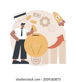 Venture investment abstract concept vector illustration. Venture capital, investment fund, startup financing process, angel investor, business growth, high-risk opportunity abstract metaphor.