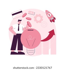 Venture investment abstract concept vector illustration. Venture capital, investment fund, startup financing process, angel investor, business growth, high-risk opportunity abstract metaphor.