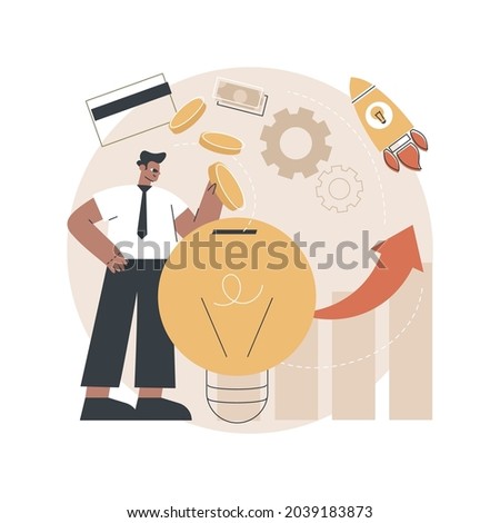 Venture investment abstract concept vector illustration. Venture capital, investment fund, startup financing process, angel investor, business growth, high-risk opportunity abstract metaphor.