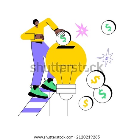 Venture investment abstract concept vector illustration. Venture capital, investment fund, startup financing process, angel investor, business growth, high-risk opportunity abstract metaphor.