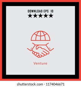 Venture  line icon