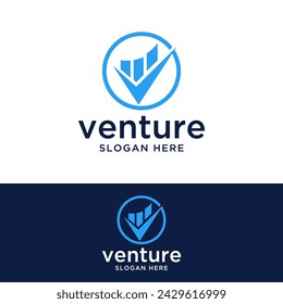venture logo design vector illustration