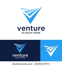 venture logo design vector illustration