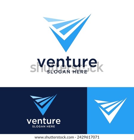 venture logo design vector illustration