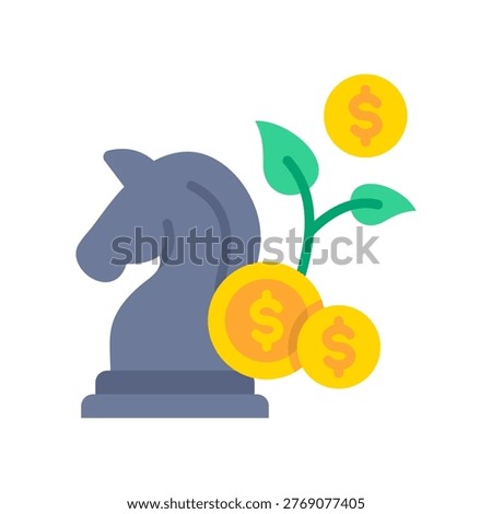 Venture Strategy Icon Flat Vector Illustration