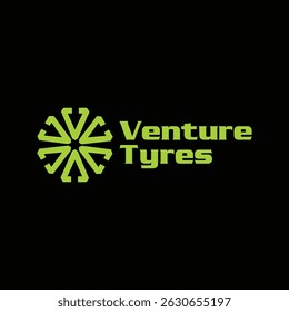 VENTURE TYRES LOGO WITH V AND TYRES PLET BEST ICONE