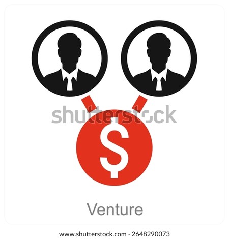 Venture vector icon concept design