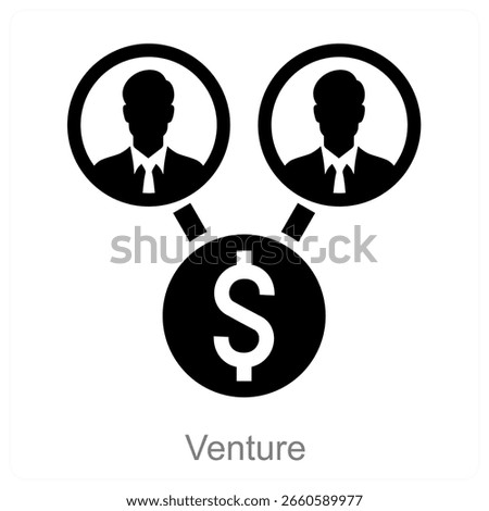 Venture vector icon concept design