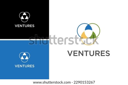 ventures capital group management logo design template