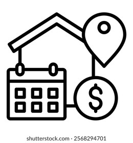 Venue Booking Icon Element For Design
