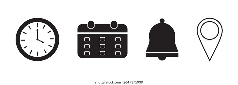 Venue Details Format, Venue Template, notification, Address Details template, Date time and location icon, Event Location Details