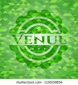 Venue green mosaic emblem