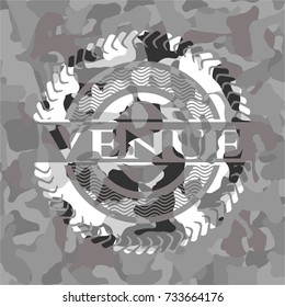 Venue grey camouflaged emblem